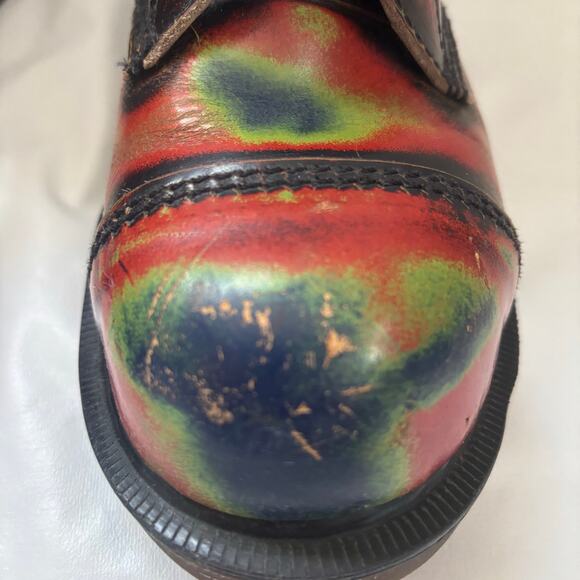 Rare Dr Doc Martens Tie Dye Combat Boot 90s Vintage Original England US 8.5 UK 6 - Picture 4 of 16